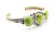 Roie Jaque Lime Green Turquoise Three-Stone Cuff 100226