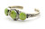 Roie Jaque Lime Green Turquoise Three-Stone Cuff 100226