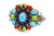 Roie Jaque Multicolor Turquoise Rosette Cuff 100226