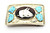 M.B.S. Zuni Horse Head & Turquoise Belt Buckle 092426