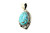 Roie Jaque Blue Spiderweb Turquoise Shell Drop Pendant 100426