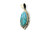 Roie Jaque Blue Turquoise Pyrite Blossom Pendant 100426