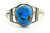Roie Jaque Blue Kingman Turquoise Freeform Cuff 100426