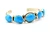 Roie Jaque Blue Kingman Turquoise Five Stone Cuff 100426