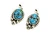 Roie Jaque Blue Turquoise Fan Dangle Earrings 100426