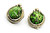 Roie Jaque Green Gaspeite Stud Earrings 100426