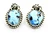 Roie Jaque Golden Hills Turquoise Flower Stud Earrings 100426