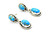 Roie Jaque Bright Blue Turquoise Two Stone Drop Earrings 100426