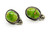 Roie Jaque Lime Green Sonoran Oval Post Earrings 100426