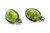 Roie Jaque Lime Green Sonoran Oval Post Earrings 100426
