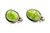 Roie Jaque Lime Green Sonoran Oval Post Earrings 100426
