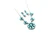 Roie Jaque Sky Blue Turquoise Squash Cluster Necklace & Earrings Set 100426