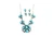Roie Jaque Sky Blue Turquoise Squash Cluster Necklace & Earrings Set 100426