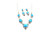 Roie Jaque Sky Blue Turquoise Y Necklace & Earrings Set 100426