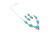 Roie Jaque Sky Blue Turquoise Y Necklace & Earrings Set 100426