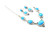 Roie Jaque Sky Blue Turquoise Y Necklace & Earrings Set 100426