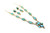 Roie Jaque Teal Green Turquoise Necklace & Earrings Set 100426