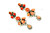 Roie Jaque Red Orange Spiny Oyster Necklace & Earrings Set 100426