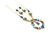 Roie Jaque Multicolor Turquoise & Spiny Oyster Necklace & Earrings Set 100426