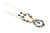 Roie Jaque Multicolor Turquoise & Spiny Oyster Necklace & Earrings Set 100426
