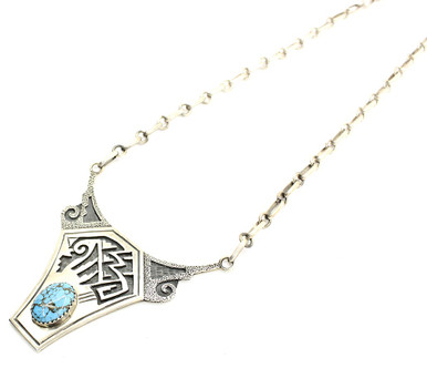 Sterling Silver Turquoise Hopi Necklace | Silver Star Jewelry