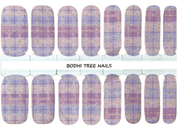 Purple Plaid - Nail Wraps