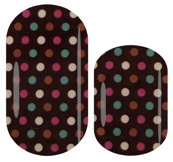 Rainbow Polka Dots - Nail Wraps