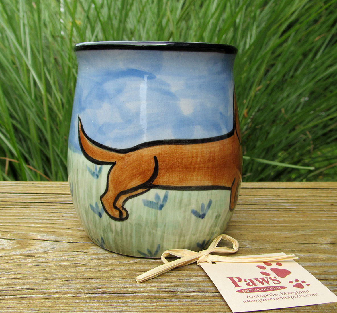 Handmade Red Dachshund Mugs - Paws pet boutique