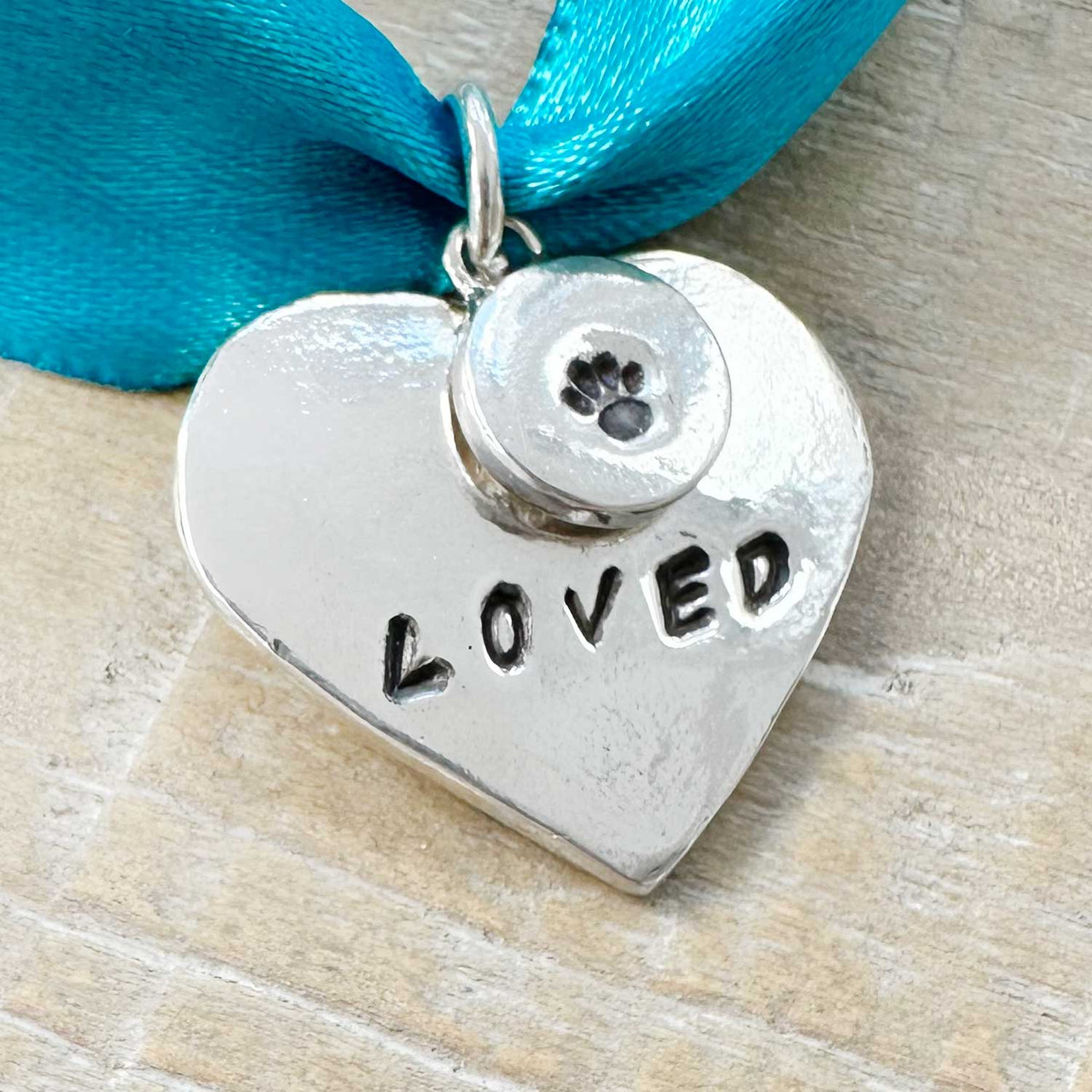 LOVED Heart Paw Handmade Silver Charm Set Tracy Menz Limited