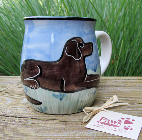 Chocolate Lab Mugs are Handmade in USA