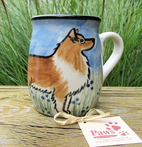 Hand-painted Sheltie Mug
