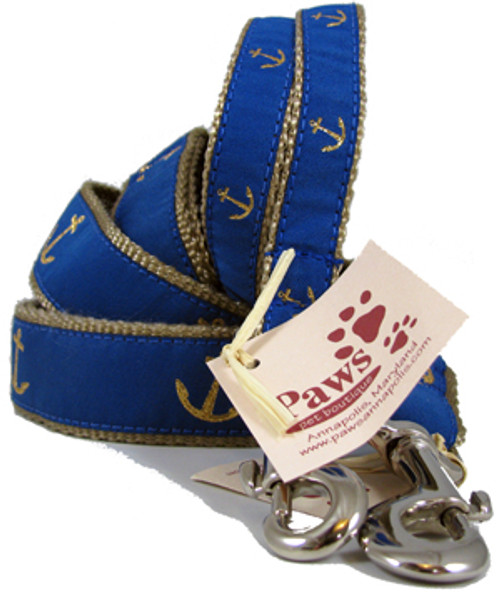 Blue Anchor Nautical Dog Leashes