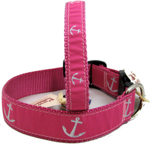 Pink Anchor Nautical Dog Collars