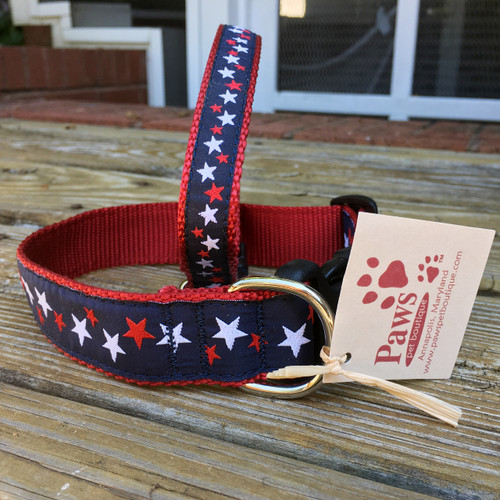 Patriotic Star Dog Collars