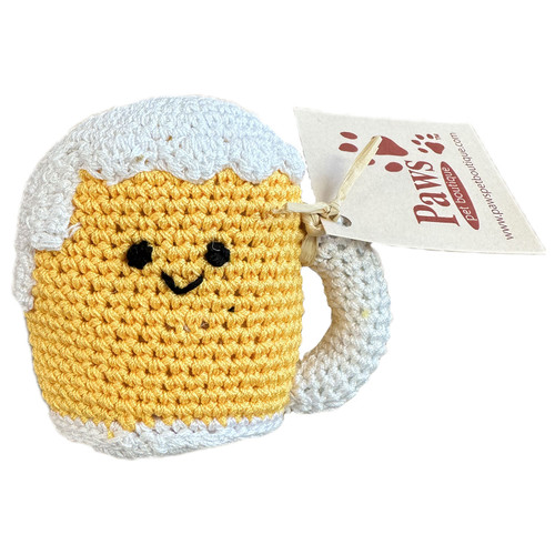 Organic Cotton Knit Beer Mug Toy