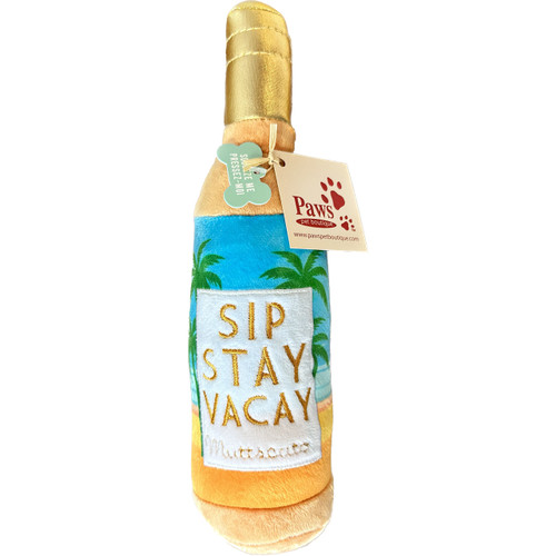 Sip, Stay, Vacay Tropical Drink Dog Toy