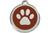 Stainless Steel Brown Paw Print ID Tag