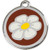 Dig the Earth with our Daisy on Chocolate Enamel ID Tags