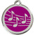 Stainless Steel and Purple Enamel Pet ID Tag