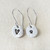 Silver Heart and Paw Charm Earrings Handmade by Tracy Menz