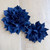 Classic Navy Dog Flowers Velcro easily on a Collar or Harness.