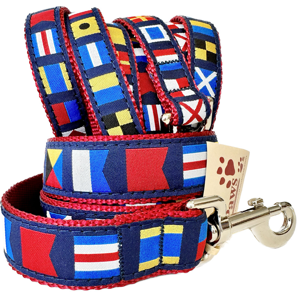 Nautical Flag Dog Collars Made in USA Classic Boat Collars
