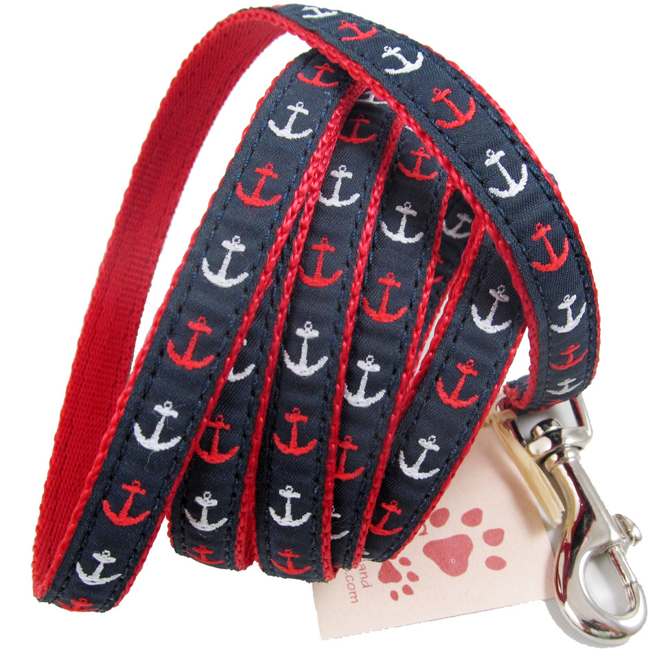 Patriotic Anchor Dog Leashes for Small Dogs