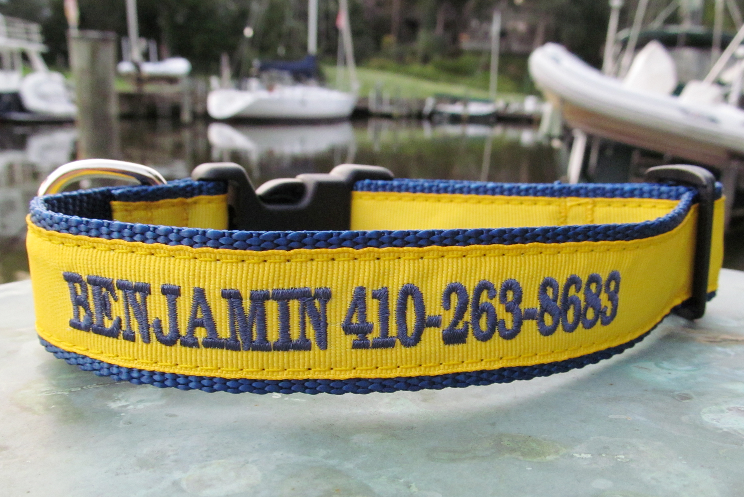 Create Your Own Personalized Dog Collars Embroidered with Your Phone Number Paws pet boutique