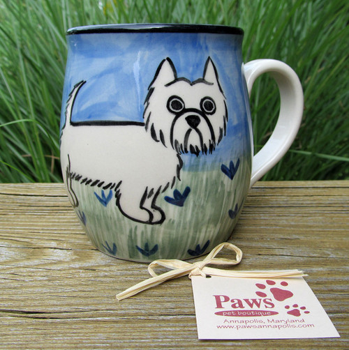 Hand-painted Westie Mug | Dog Mugs Handmade in USA