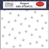 By The Sea: Simple Starfish 6x6 Stencil