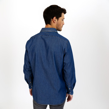 032102● HAND ROOM  BAND COLLAR SHIRT Linen-blend Band Collar Shirt - Light blue - Kids | H&M US
