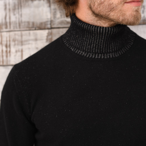 Cashmere Cotton, Turtleneck Sweater 