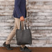 Raw Edge Leather Tote