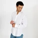 Linen Band Collar Shirt